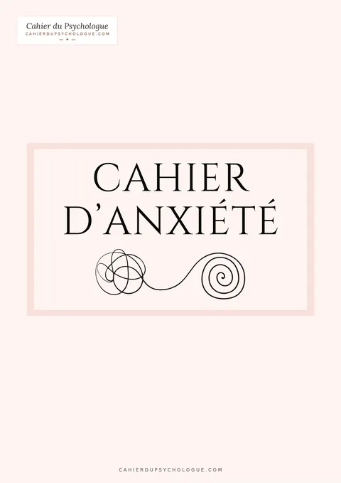 Cahier d'exercices TCC pour l'anxiété — aperçu du cahier PDF