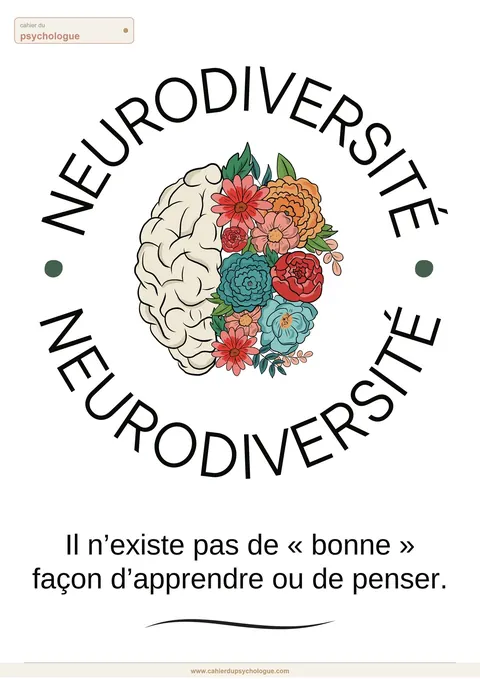 Affiches neurodivergence — aperçu du cahier PDF