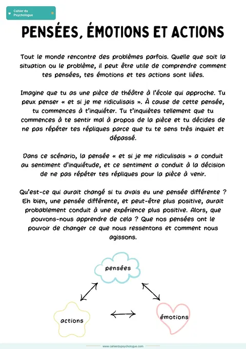 Pack TCC Colère pour Enfants — aperçu du cahier PDF