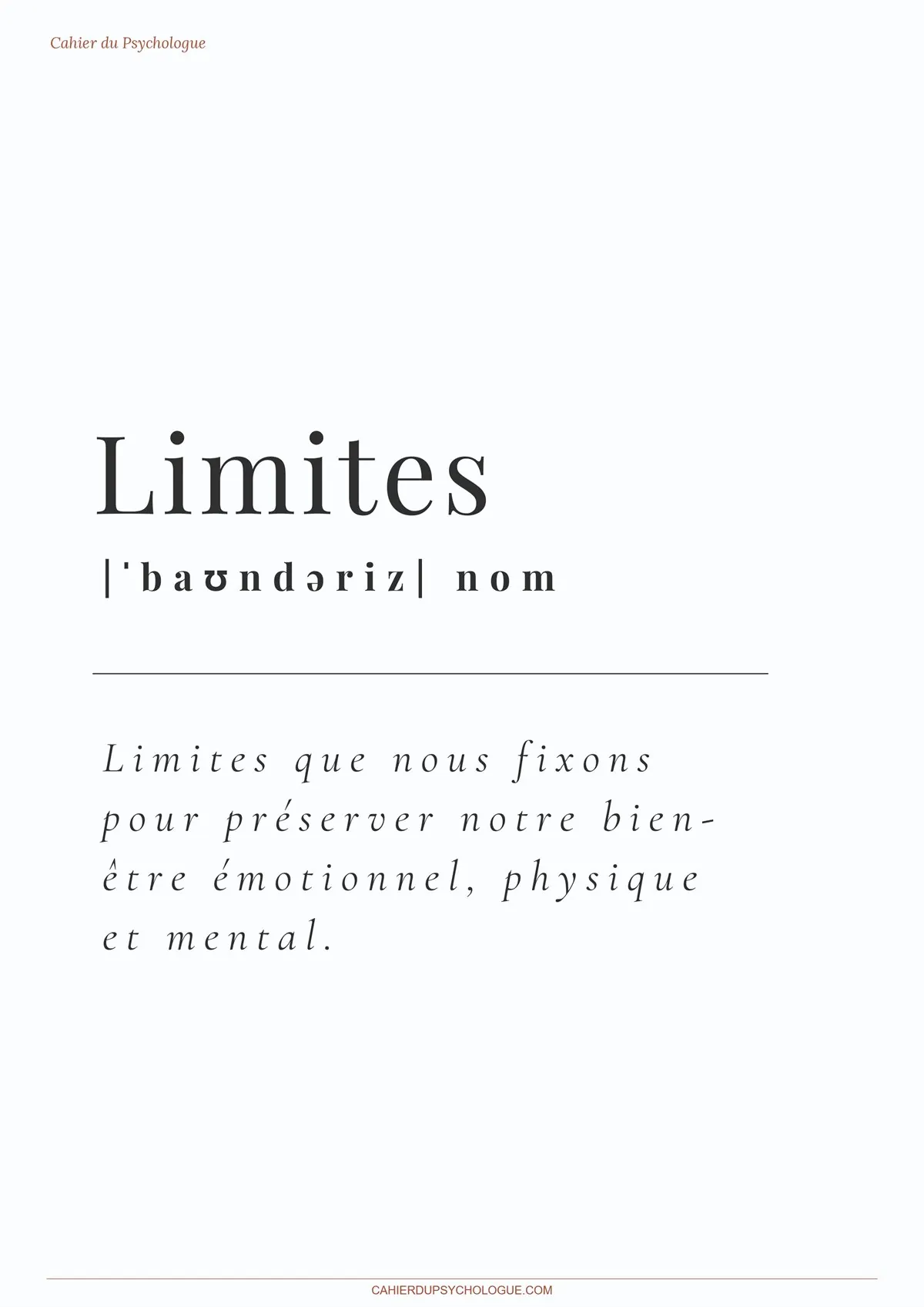 Affiche limites saines
