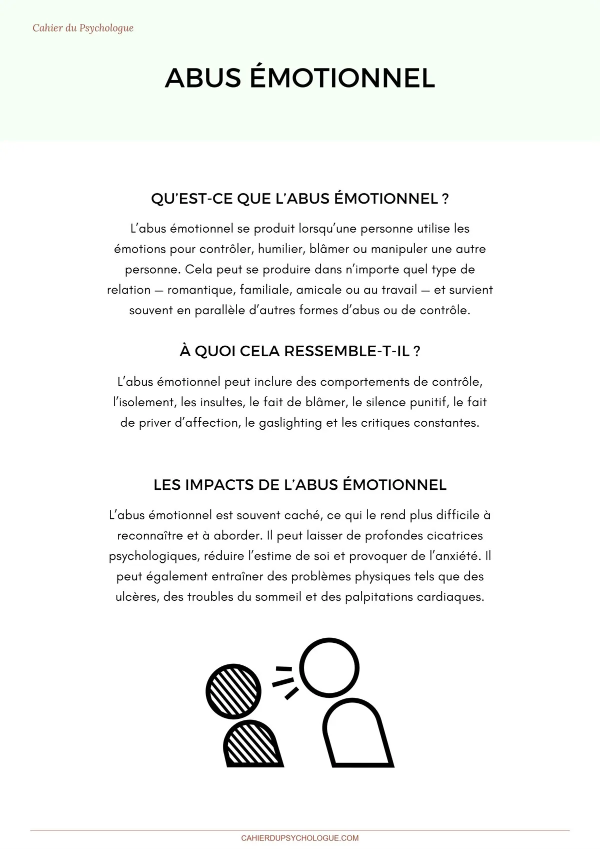 Formes de maltraitance émotionnelle