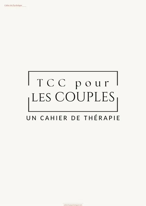 Cahier TCC pour les couples — aperçu du cahier PDF
