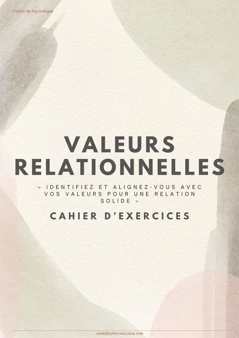 Feuilles valeurs relationnelles — aperçu du cahier PDF