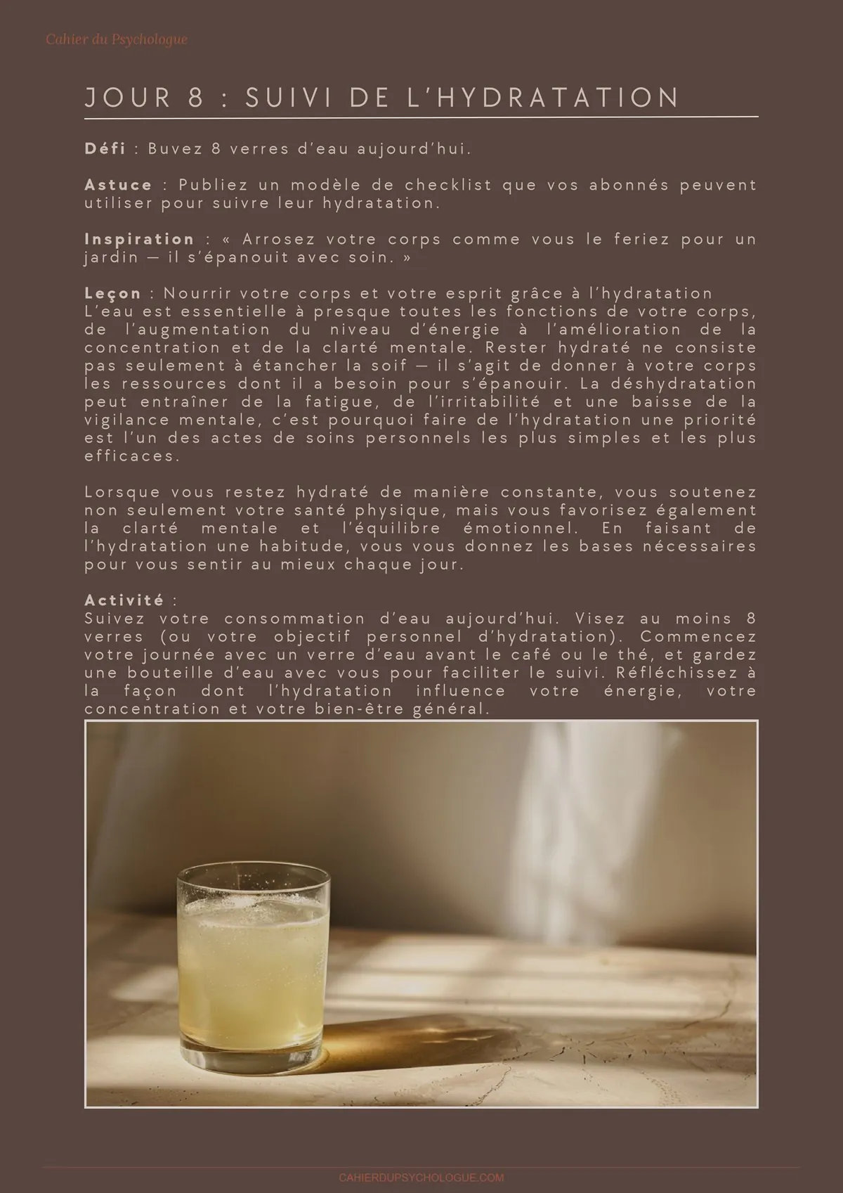 Exercices quotidiens