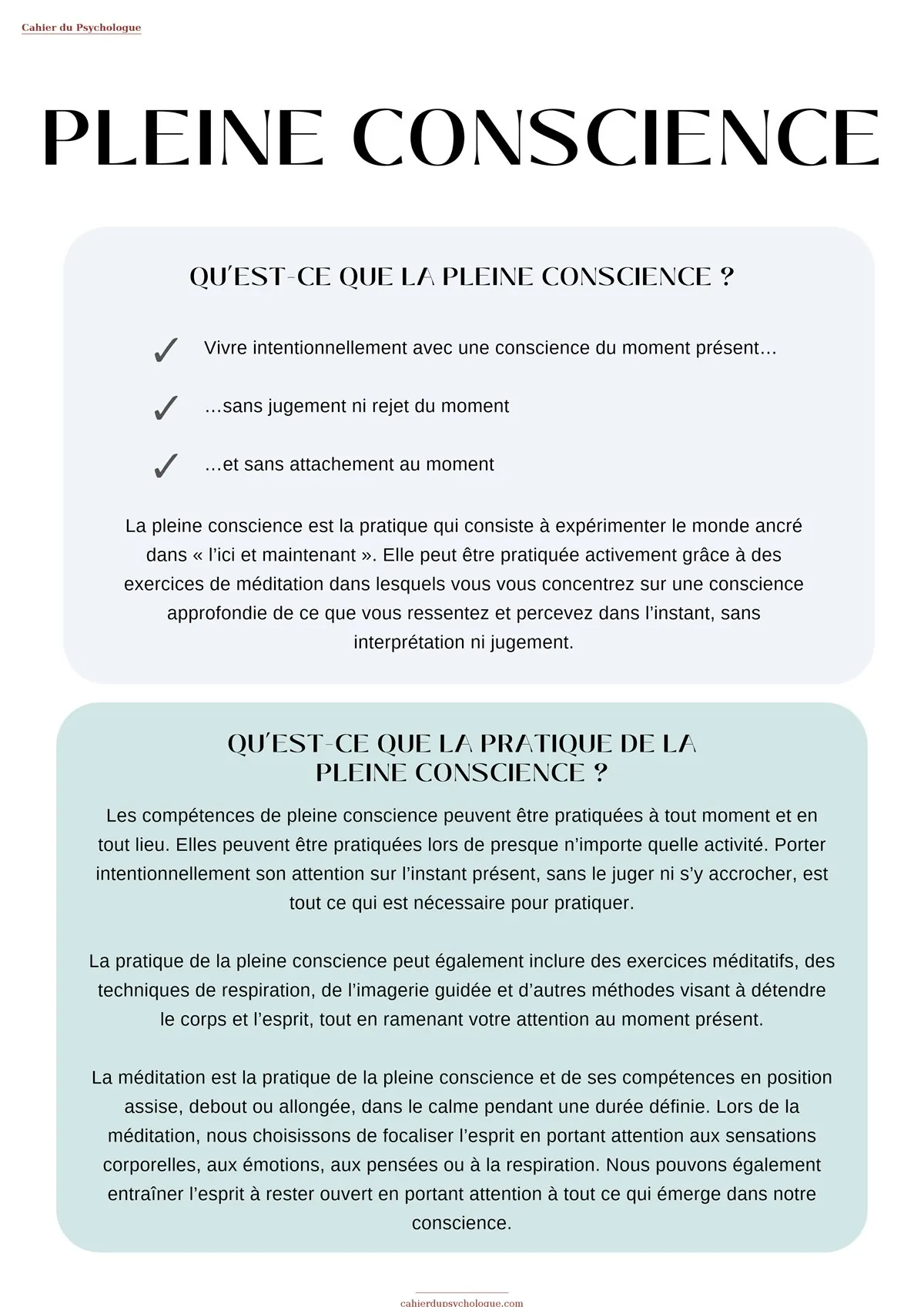 Introduction à la pleine conscience