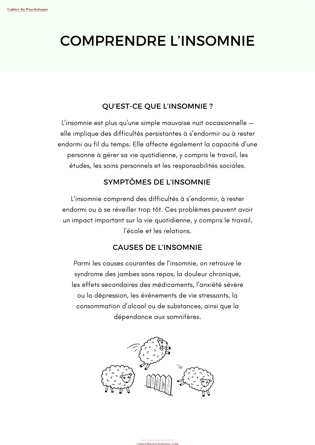 Psychoéducation sur le sommeil