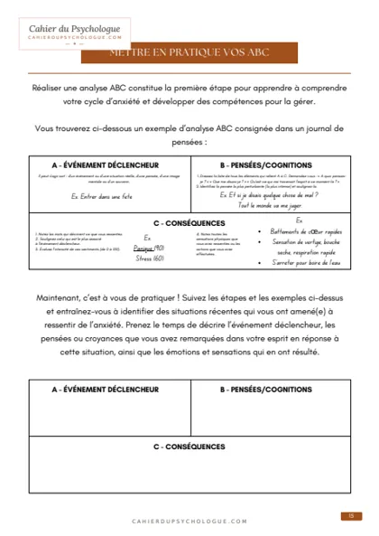 Fiche : mettre en pratique l'analyse ABC, avec exemple