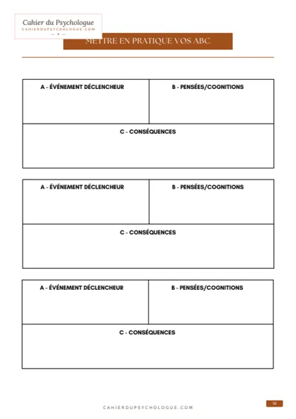 Fiches ABC à remplir